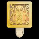 Decorative Owl Night Light - Amber & Gold