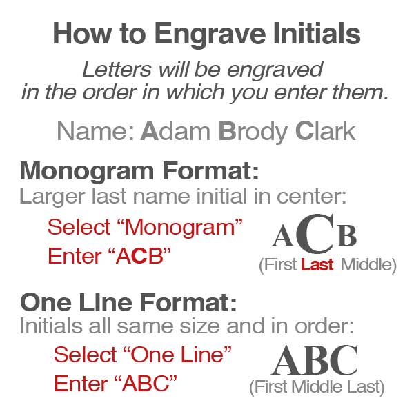 Tips for Text on Engraved Monogrammed Gifts