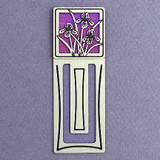 Iris Flower Engraved Bookmark