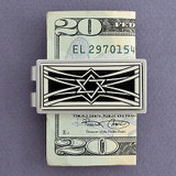 Jewish Money Clip - Silver, Black