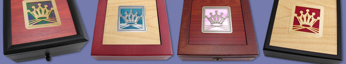 Square Design Stained Glass Colors on Wood