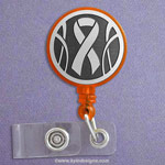 Orange Ribbon Badge Holder