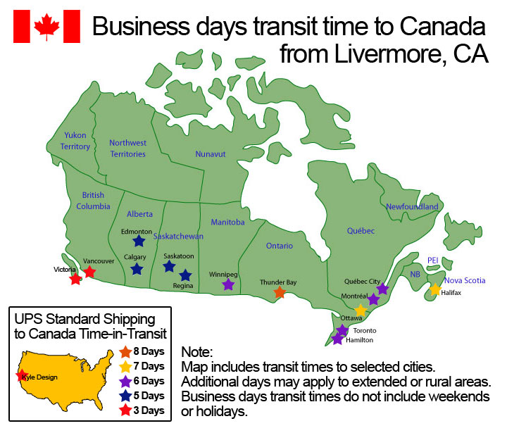 UPS Ground Transit Time to Canada